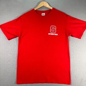 Vintage North Carolina State T-Shirt‎ Adult Medium Red Student Give Away NCAA